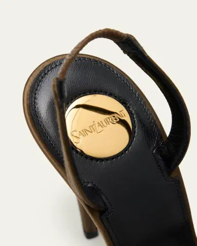 Saint Laurent 110mm Kate Satin Sandals | Thumbnail 3
