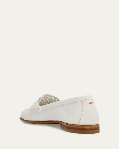 Santoni Luce Woven Leather Penny Loafers | Thumbnail 2 Santoni Luce Woven Leather Penny Loafers | Thumbnail 2