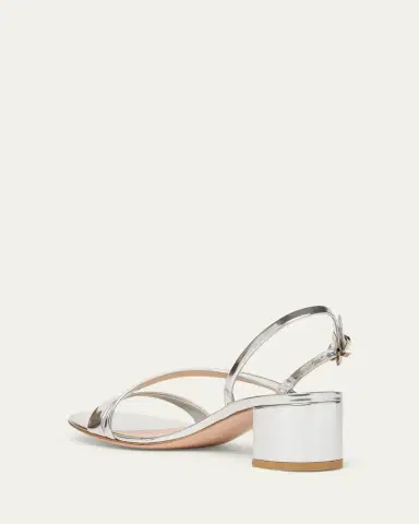 Gianvito Rossi 45mm Betsy Metallic Leather Sandals | Thumbnail 2 Gianvito Rossi 45mm Betsy Metallic Leather Sandals | Thumbnail 2
