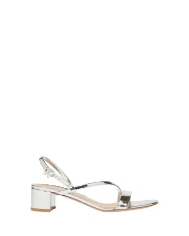 Gianvito Rossi 45mm Betsy Metallic Leather Sandals | Thumbnail 1 Gianvito Rossi 45mm Betsy Metallic Leather Sandals | Thumbnail 1