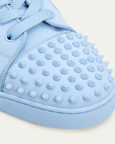 Christian Louboutin Men's Louis Jr Spikes Suede Low-Top Sneakers | Thumbnail 3 Christian Louboutin Men's Louis Jr Spikes Suede Low-Top Sneakers | Thumbnail 3