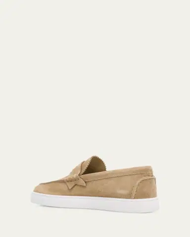 Christian Louboutin Men's The Harold I Flat Leather Red-Sole Boat Shoes | Thumbnail 4