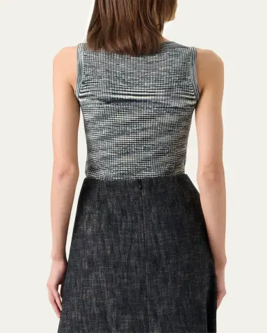 Akris punto Scoop-Neck Space Dye Merino Wool Rib Tank Top | Thumbnail 3 Akris punto Scoop-Neck Space Dye Merino Wool Rib Tank Top | Thumbnail 3