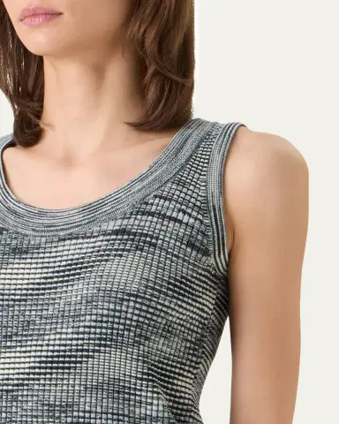 Akris punto Scoop-Neck Space Dye Merino Wool Rib Tank Top | Thumbnail 5 Akris punto Scoop-Neck Space Dye Merino Wool Rib Tank Top | Thumbnail 5