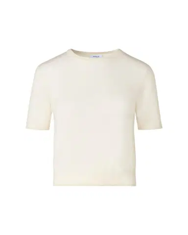 Akris punto Fine Merino Wool Knit Short-Sleeve Crew Neck Sweater | Thumbnail 1