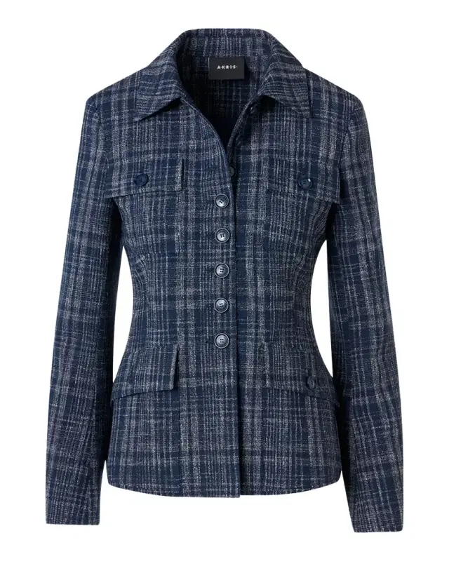Akris Delia Buttoned Tweed Jacket
