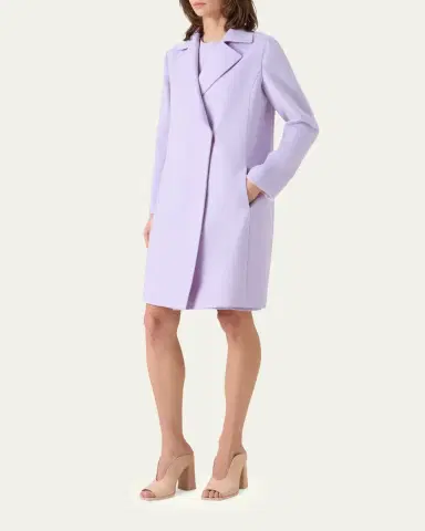 Akris Bera Cashmere-Silk Knee-Length Coat | Thumbnail 4 Akris Bera Cashmere-Silk Knee-Length Coat | Thumbnail 4