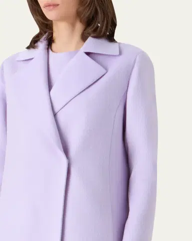 Akris Bera Cashmere-Silk Knee-Length Coat | Thumbnail 5 Akris Bera Cashmere-Silk Knee-Length Coat | Thumbnail 5