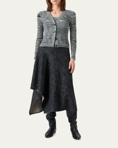 Akris punto Space Dye Ribbed Merino Cardigan | Thumbnail 2 Akris punto Space Dye Ribbed Merino Cardigan | Thumbnail 2
