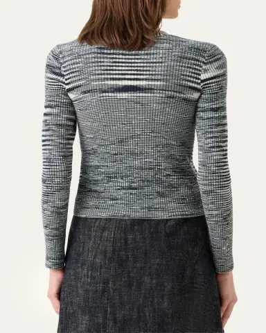 Akris punto Space Dye Ribbed Merino Cardigan | Thumbnail 3 Akris punto Space Dye Ribbed Merino Cardigan | Thumbnail 3