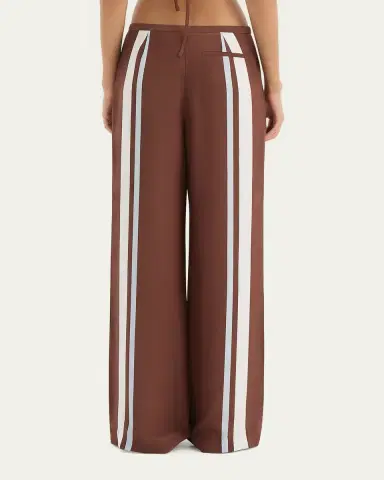 SIR. Marais Striped Silk Crepe Trousers | Thumbnail 3 SIR. Marais Striped Silk Crepe Trousers | Thumbnail 3
