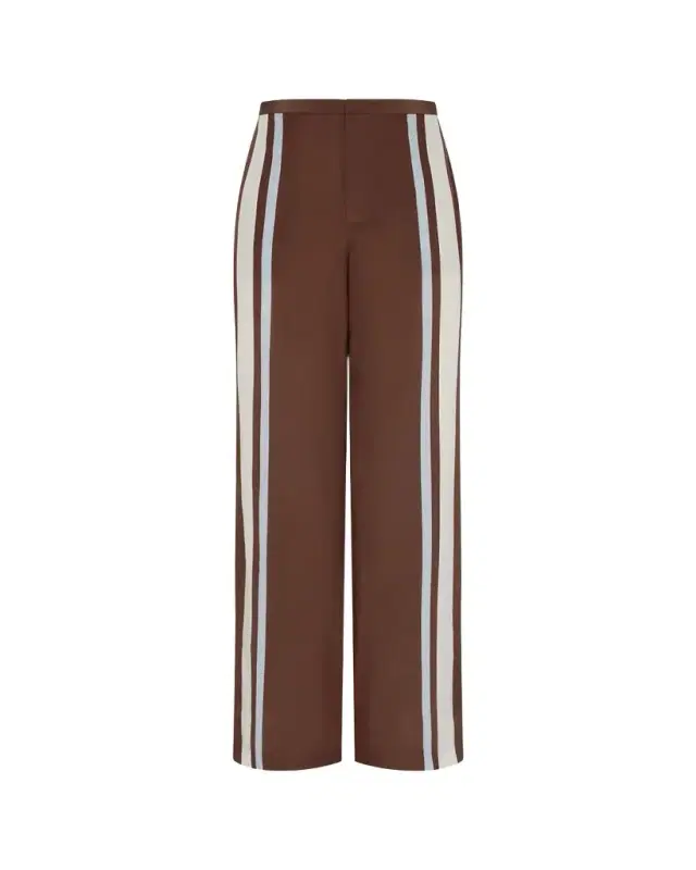 Marais Striped Silk Crepe Trousers