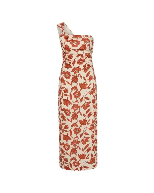 SIR Chloe Asymmetric Linen Maxi Dress