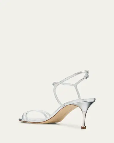 Manolo Blahnik 105mm Ciagalo Metallic Leather Sandals | Thumbnail 4