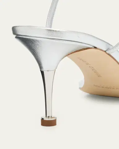 Manolo Blahnik 105mm Ciagalo Metallic Leather Sandals | Thumbnail 5