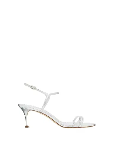 Manolo Blahnik 105mm Ciagalo Metallic Leather Sandals | Thumbnail 1