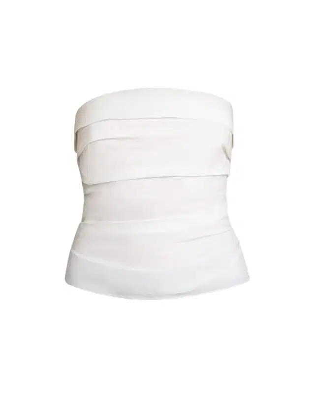 Proenza Schouler White Label Maisy Strapless Ruched Top in Poplin