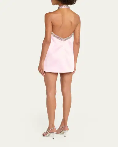 Retrofête Sabry Jeweled Halter Mini Dress | Thumbnail 3 Retrofête Sabry Jeweled Halter Mini Dress | Thumbnail 3
