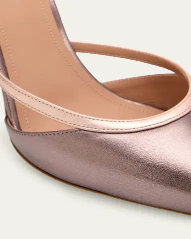 Malone Souliers 90mm Yola Metallic Leather Mule Pumps | Thumbnail 3