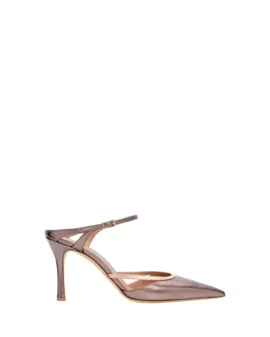 Malone Souliers 90mm Yola Metallic Leather Mule Pumps | Thumbnail 1