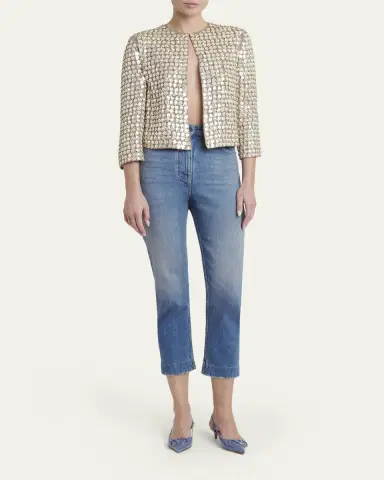 Valentino Garavani High-Rise Skinny-Leg Crop Jeans | Thumbnail 2 Valentino Garavani High-Rise Skinny-Leg Crop Jeans | Thumbnail 2