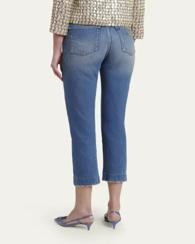 Valentino Garavani High-Rise Skinny-Leg Crop Jeans | Thumbnail 3 Valentino Garavani High-Rise Skinny-Leg Crop Jeans | Thumbnail 3