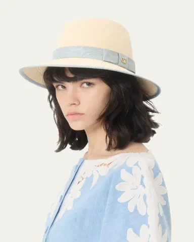 Valentino Garavani VLOGO Straw Fedora | Thumbnail 3