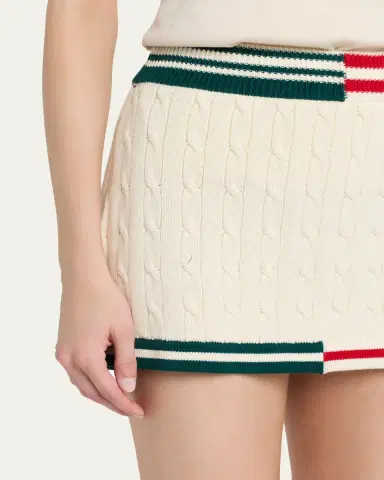 SEROYA Pearson Cable-Knit Mini Skirt | Thumbnail 5 SEROYA Pearson Cable-Knit Mini Skirt | Thumbnail 5