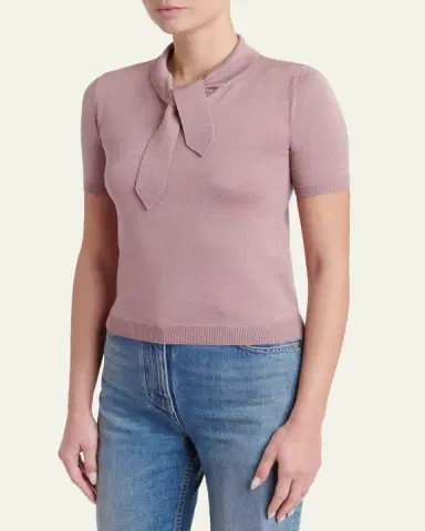 Valentino Garavani Tieneck Knit Top | Thumbnail 4 Valentino Garavani Tieneck Knit Top | Thumbnail 4