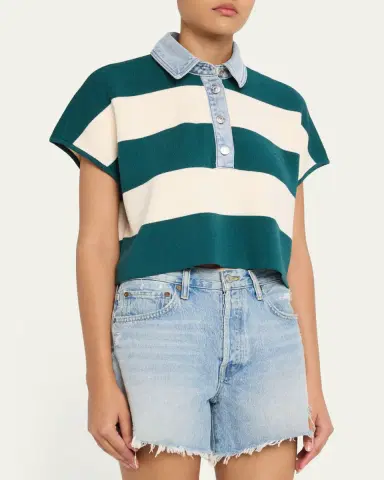 SEROYA Corsa Striped Cotton Top | Thumbnail 4 SEROYA Corsa Striped Cotton Top | Thumbnail 4