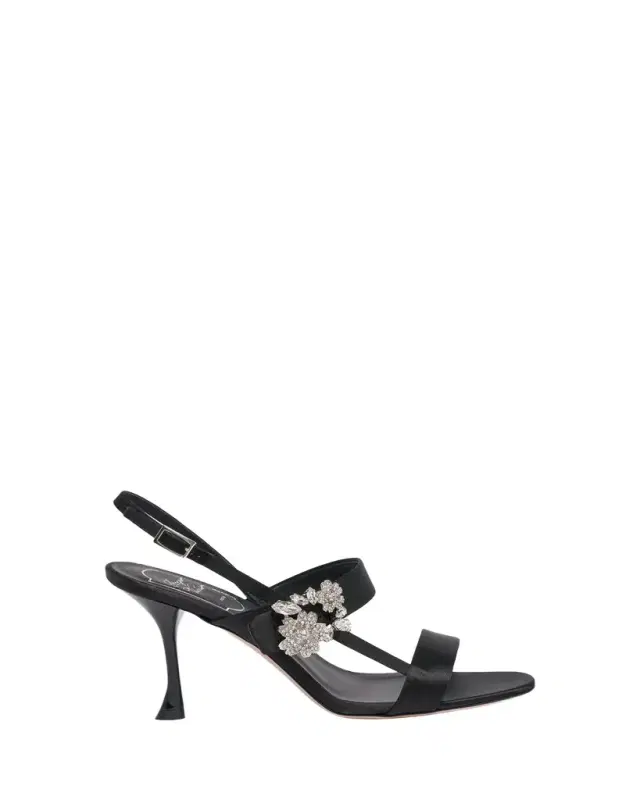 Roger Vivier 85mm Mini Bouquet Satin Slingback Sandals