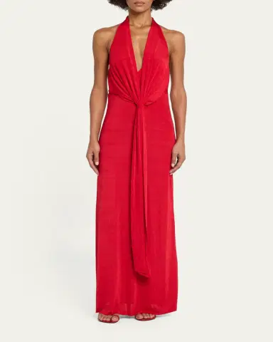 SEROYA Kayla Draped Jersey Maxi Dress | Thumbnail 2 SEROYA Kayla Draped Jersey Maxi Dress | Thumbnail 2