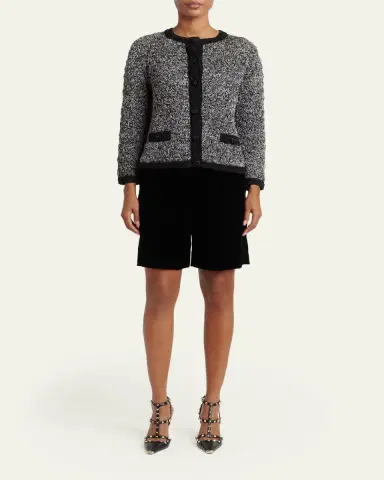 Valentino Garavani Tweed Melange Jacket | Thumbnail 2 Valentino Garavani Tweed Melange Jacket | Thumbnail 2