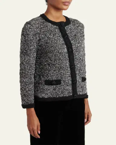 Valentino Garavani Tweed Melange Jacket | Thumbnail 4 Valentino Garavani Tweed Melange Jacket | Thumbnail 4