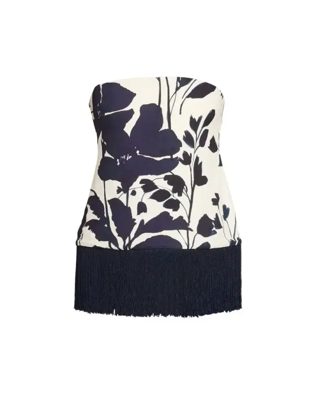 Benita Strapless Fringe Top
