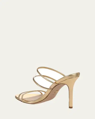 Veronica Beard 95mm Asha Metallic Leather Piping Jelly Sandals | Thumbnail 2 Veronica Beard 95mm Asha Metallic Leather Piping Jelly Sandals | Thumbnail 2