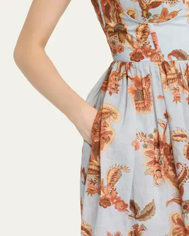 Zimmermann Aster Corset Midi Dress | Thumbnail 5 Zimmermann Aster Corset Midi Dress | Thumbnail 5