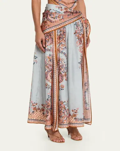 Zimmermann Aster Scarf Midi Skirt | Thumbnail 4 Zimmermann Aster Scarf Midi Skirt | Thumbnail 4