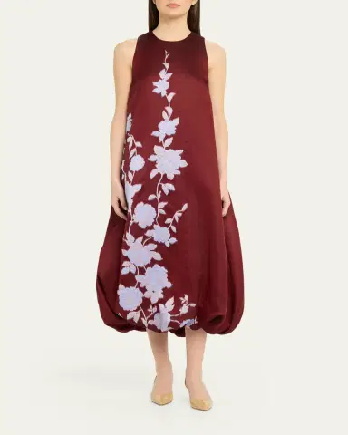 Lela Rose Rose Fil Coupe Sleeveless Midi Bubble Dress | Thumbnail 2