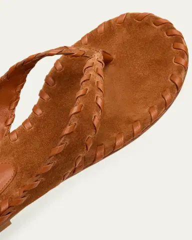 Gianvito Rossi Whipstitch Suede Thong Sandals | Thumbnail 3 Gianvito Rossi Whipstitch Suede Thong Sandals | Thumbnail 3