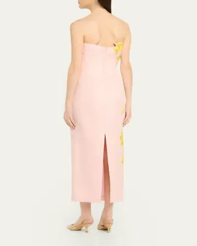 Lela Rose Strapless Rose Fil Coupe Ankle Cocktail Dress | Thumbnail 3