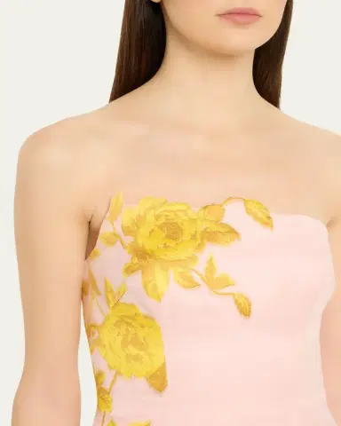 Lela Rose Strapless Rose Fil Coupe Ankle Cocktail Dress | Thumbnail 5