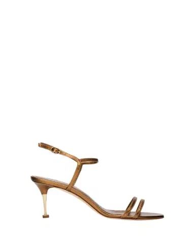 Manolo Blahnik 70mm Ciagalo Metallic Leather Ankle-Strap Sandals | Thumbnail 1 Manolo Blahnik 70mm Ciagalo Metallic Leather Ankle-Strap Sandals | Thumbnail 1