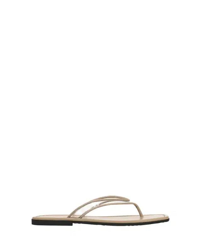 Veronica Beard Clea Suede-Trimmed Jelly Thong Sandals