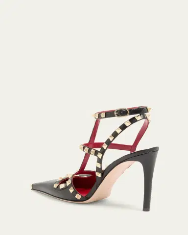 Valentino Garavani 100mm Rockstud Leather Ankle-Strap Pumps | Thumbnail 3 Valentino Garavani 100mm Rockstud Leather Ankle-Strap Pumps | Thumbnail 3