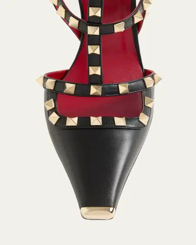 Valentino Garavani 100mm Rockstud Leather Ankle-Strap Pumps | Thumbnail 4 Valentino Garavani 100mm Rockstud Leather Ankle-Strap Pumps | Thumbnail 4