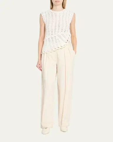 Loulou de Saison Saez Crochet Asymmetric Sleeveless Top | Thumbnail 2 Loulou de Saison Saez Crochet Asymmetric Sleeveless Top | Thumbnail 2