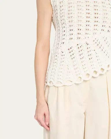 Loulou de Saison Saez Crochet Asymmetric Sleeveless Top | Thumbnail 5 Loulou de Saison Saez Crochet Asymmetric Sleeveless Top | Thumbnail 5