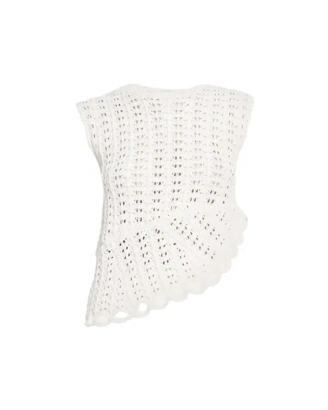 Loulou De Saison Saez Crochet Asymmetric Sleeveless Top