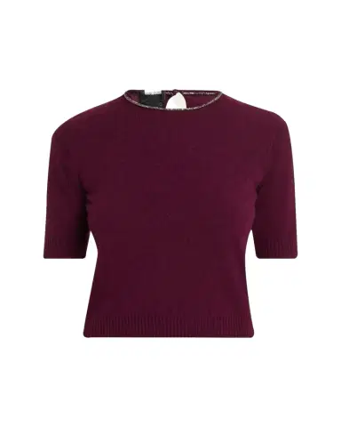 Giorgio Armani Embellished Short-Sleeve Cashmere Crewneck Sweater | Thumbnail 1 Giorgio Armani Embellished Short-Sleeve Cashmere Crewneck Sweater | Thumbnail 1